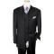 Steve Harvey Collection Black Shadow Stripes Super 120's Merino Wool Vested Suit 87543